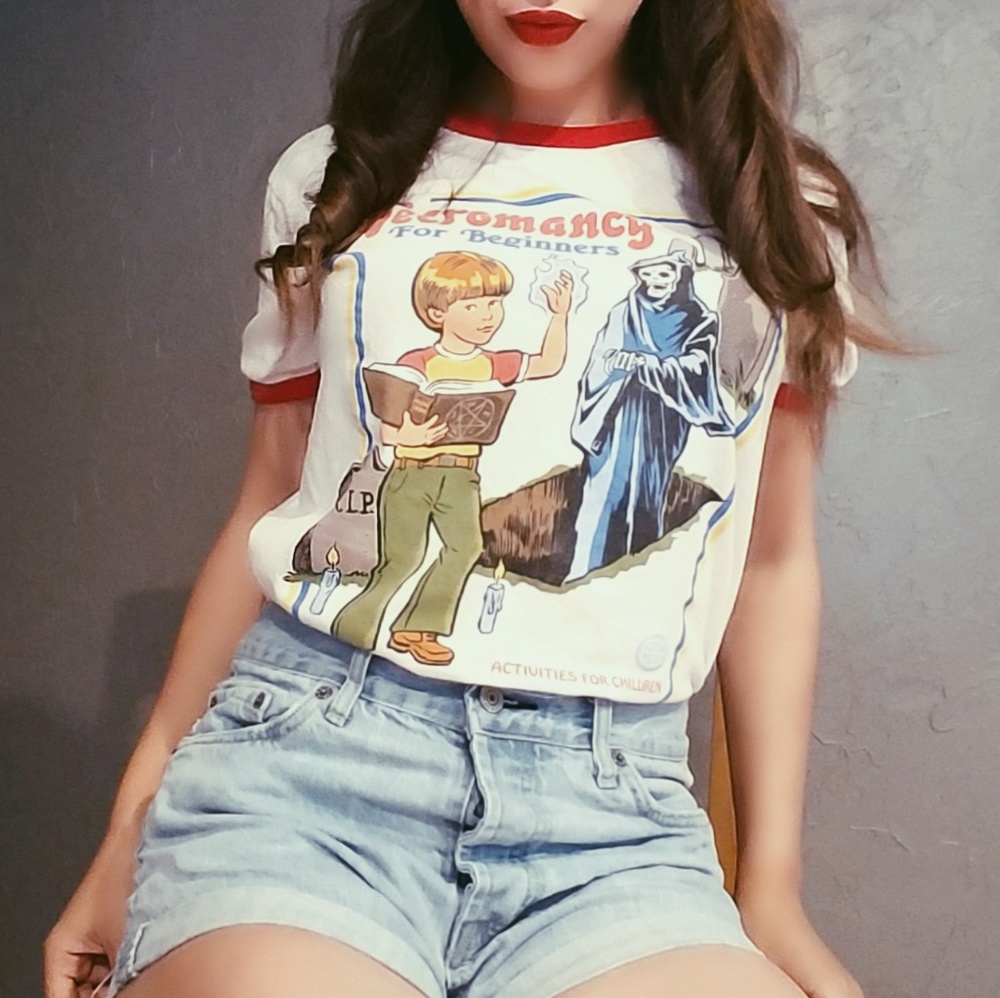 Ringer tee Necromancy for beginners tshirt
